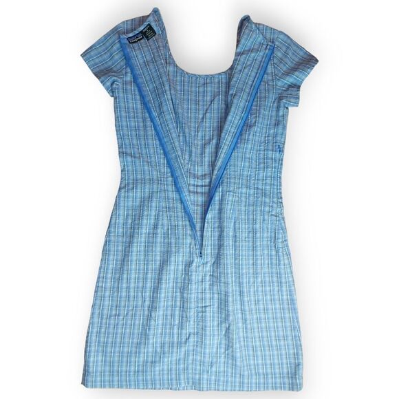 Patagonia Purple Plaid Mini Dress Size 6 - Picture 9 of 10